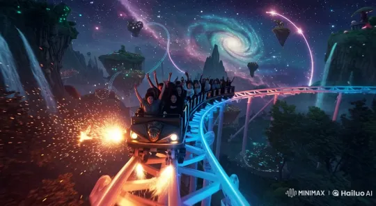 Fantasy Rollercoaster Chase in Ultra-Realistic Live2D Cinematic – AI Generated Video | Hailuo AI
