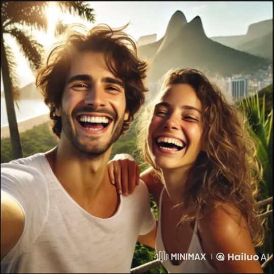 Couple Embraces in Golden Hour Beach Romance – AI Generated Video | Hailuo AI