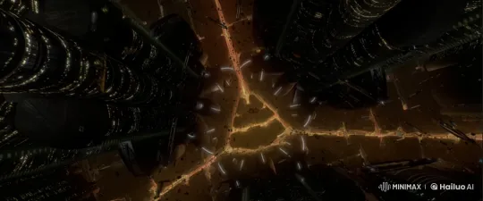 Explosive Center of Futuristic Cityscape – AI Generated Video | Hailuo AI