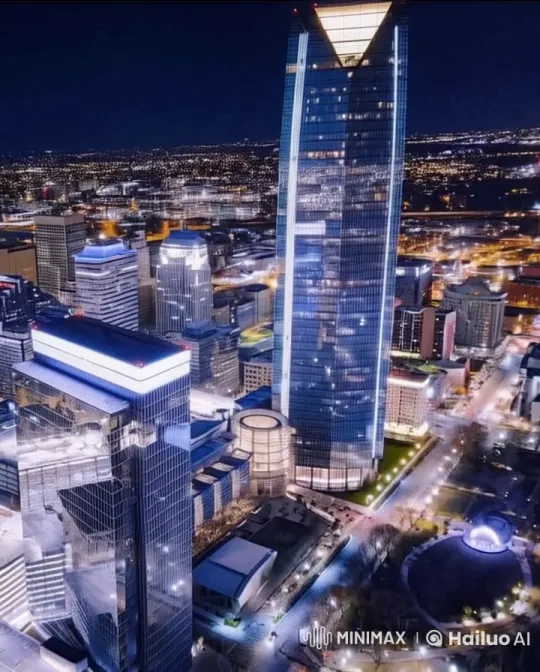 Night Flight Over a Luminous Cityscape – AI Generated Video | Hailuo AI