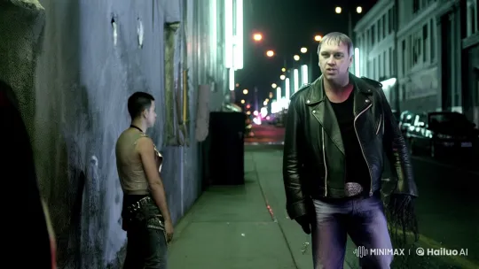 Man Demands Punks' Clothes in Urban Alley – AI Generated Video | Hailuo AI