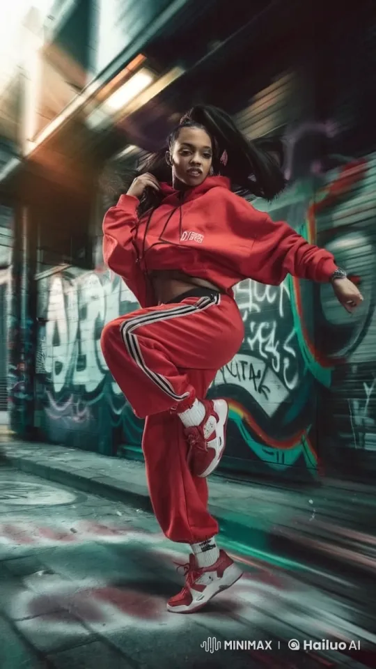 Urban Hip-Hop Dance in Graffiti Setting – AI Generated Video | Hailuo AI