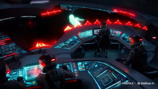 Futuristic Spaceship Saved by Alien Ally Amidst Chaos – AI Generated Video | Hailuo AI