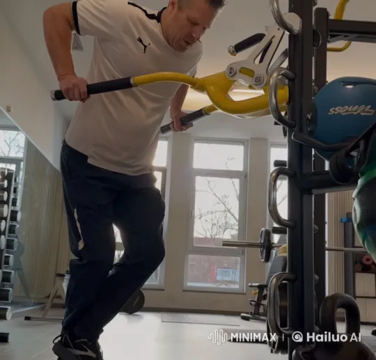 Person Exercising on Machine in Gym – AI Generated Video | Hailuo AI