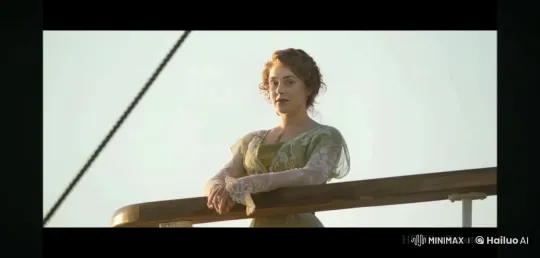 Woman in Lace-Embellished Green Dress on Ship's Deck – AI Generated Video | Hailuo AI