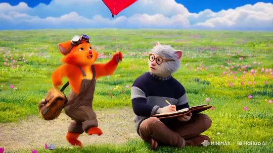 Chimu and Komu Enjoy a Colorful Meadow Day – AI Generated Video | Hailuo AI
