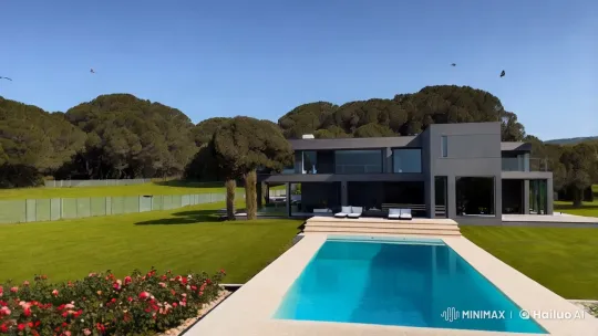 Luxurious Villa Showcases Modern Design and Tranquil Living – AI Generated Video | Hailuo AI