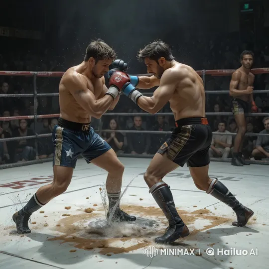 Intense Kickboxing Match Ends in Knockout Victory – AI Generated Video | Hailuo AI