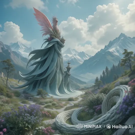 Magical Statue Alive in Enchanted Valley – AI Generated Video | Hailuo AI