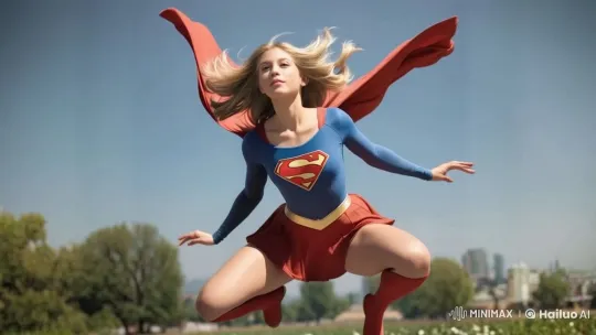 Supergirl's Heroic Ascent in Live2D Animation – AI Generated Video | Hailuo AI