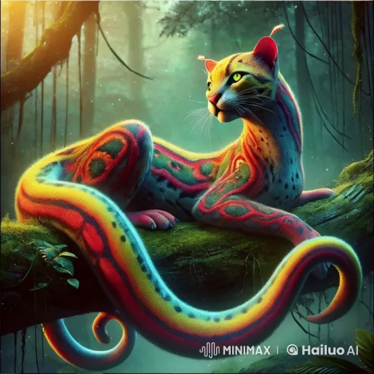 Mystical Forest Creature: Leopard-Serpent Hybrid – AI Generated Video | Hailuo AI