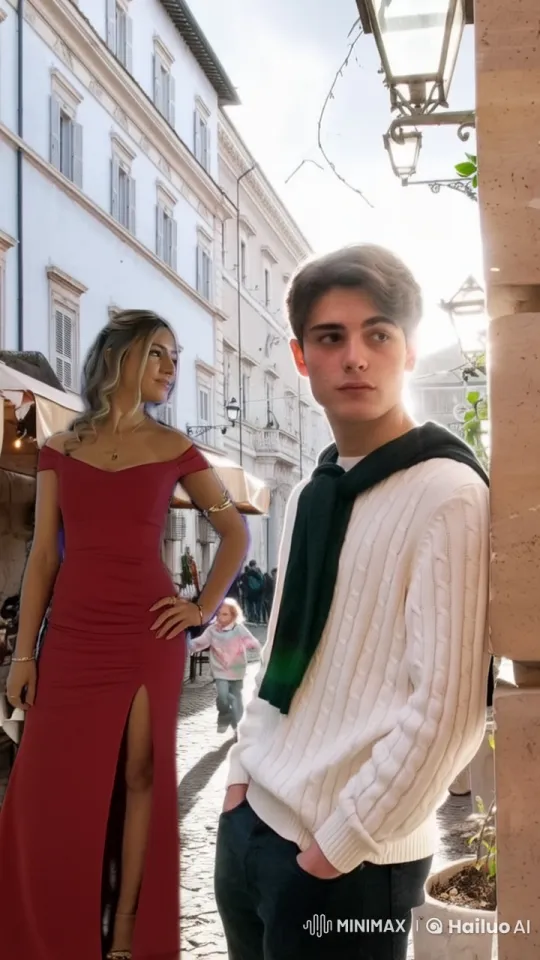 Romantic Encounter on a European Street – AI Generated Video | Hailuo AI