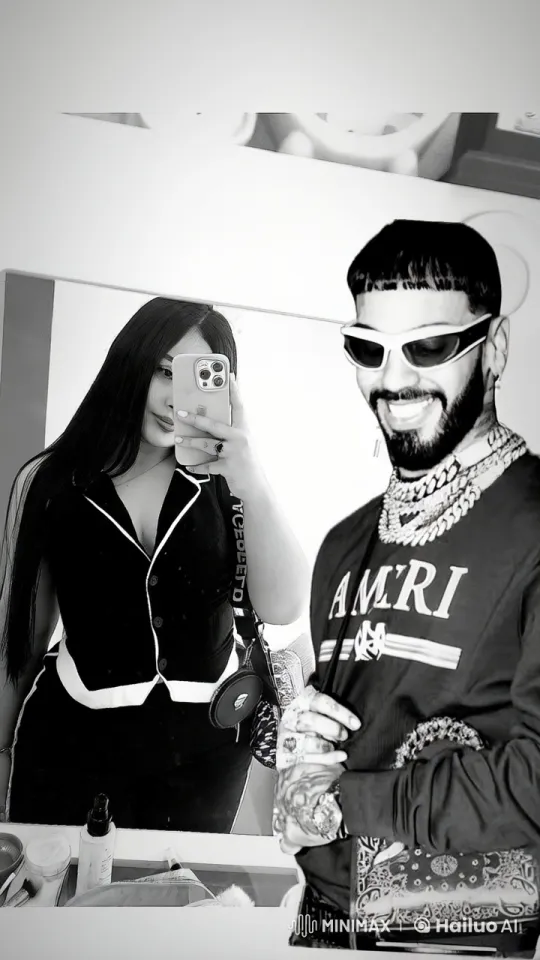 Woman Takes Mirror Selfie, Man Kisses Her Cheek – AI Generated Video | Hailuo AI