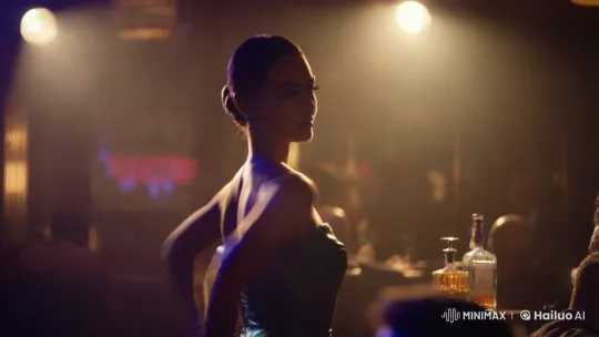 Enchanting Dancer Captivates in Upscale Bar – AI Generated Video | Hailuo AI