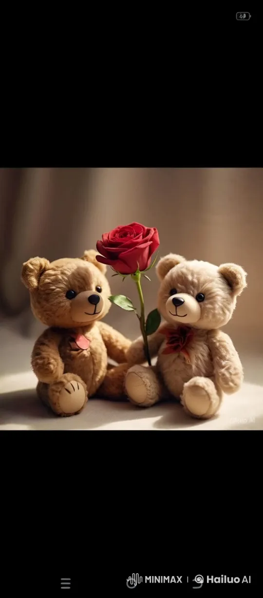 Teddy Bears Share Dance and Rose in Romantic Scene – AI Generated Video | Hailuo AI