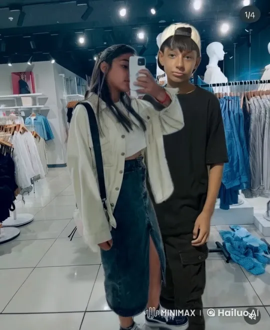 Affectionate Moment in Modern Clothing Store – AI Generated Video | Hailuo AI