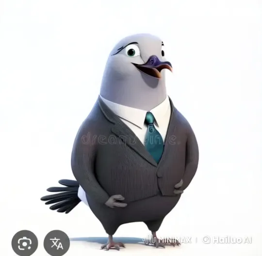 Dove in Suit Rushes to Bathroom, Poops in Haste – AI Generated Video | Hailuo AI