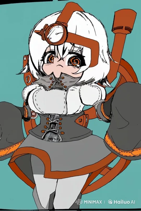 Steam Punk Anime Girl in Live2D Animation – AI Generated Video | Hailuo AI