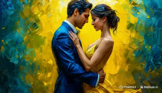 Couple's Delicate Dance in Live2D with Vibrant Colors – AI Generated Video | Hailuo AI