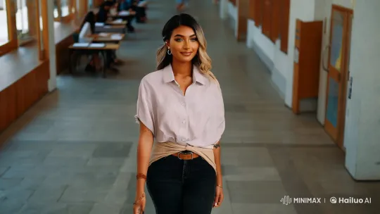University Student Laura Camila Vargas: Elegant, Natural Aesthetic – AI Generated Video | Hailuo AI