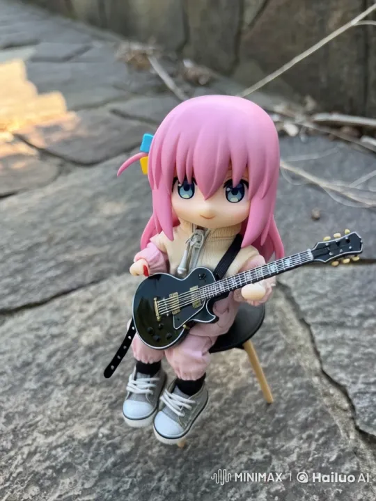 Chibi Character Serenely Plays Guitar in Tranquil Setting – AI Generated Video | Hailuo AI