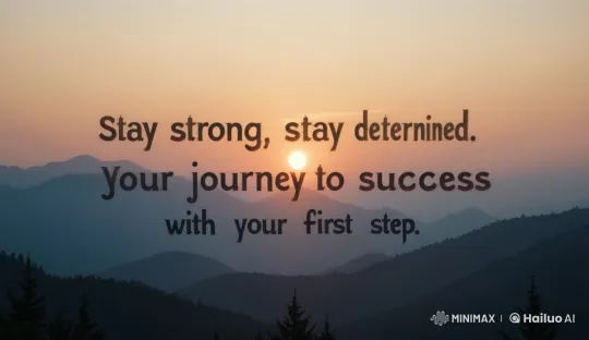 Motivational Sunset: Your Journey to Success Begins – AI Generated Video | Hailuo AI
