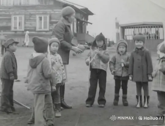 Historical Outdoor Scene with Children and Supervising Adult – AI Generated Video | Hailuo AI