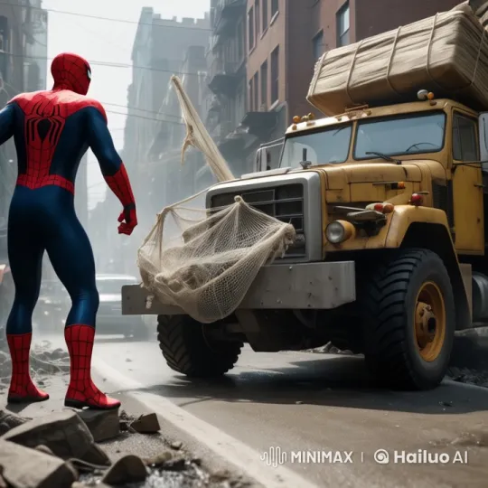 Spiderman and Hulk Clear Urban Rubble in Live2D Animation – AI Generated Video | Hailuo AI