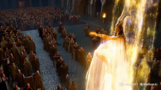 Goddess Seraphina Descends, Unites Mortals and Divine – AI Generated Video | Hailuo AI