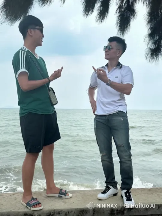 Seaside Kungfu Sparring Between Friends – AI Generated Video | Hailuo AI