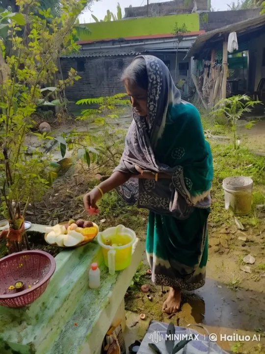 Woman Performing Surya Puja in Serene Outdoor Setting – AI Generated Video | Hailuo AI