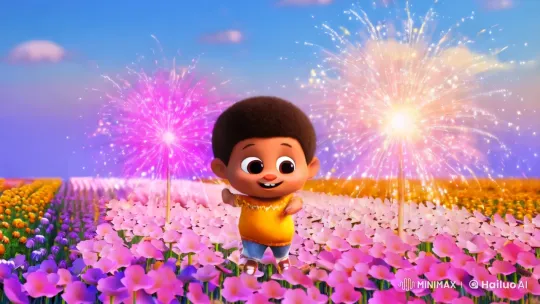Pixar-inspired wonder: Coco dances in colorful sparkles – AI Generated Video | Hailuo AI