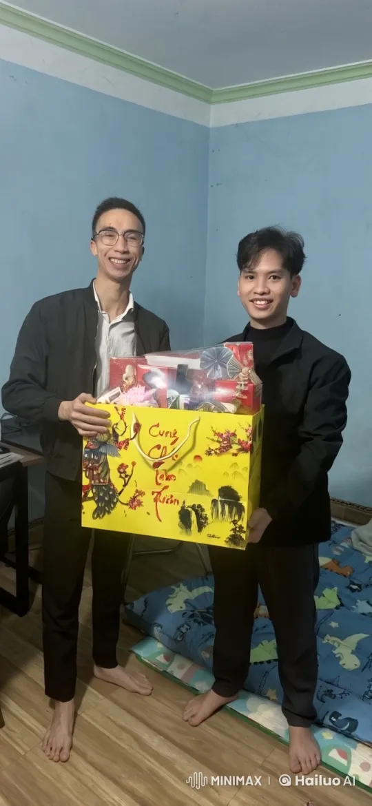 Two Men Prepare for Festive Martial Arts Display – AI Generated Video | Hailuo AI