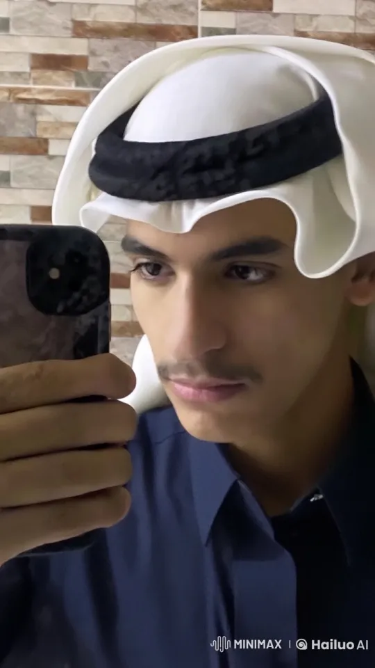 Man Smoking, Taking Selfie Against Wall – AI Generated Video | Hailuo AI