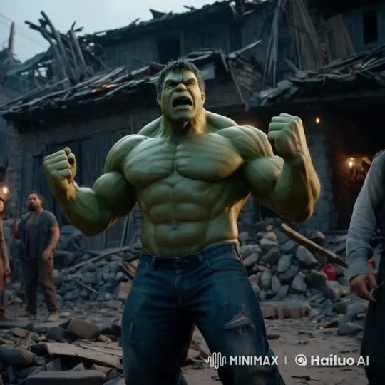 Hulk and Spiderman Inspire Hope in Rebuilding Village – AI Generated Video | Hailuo AI