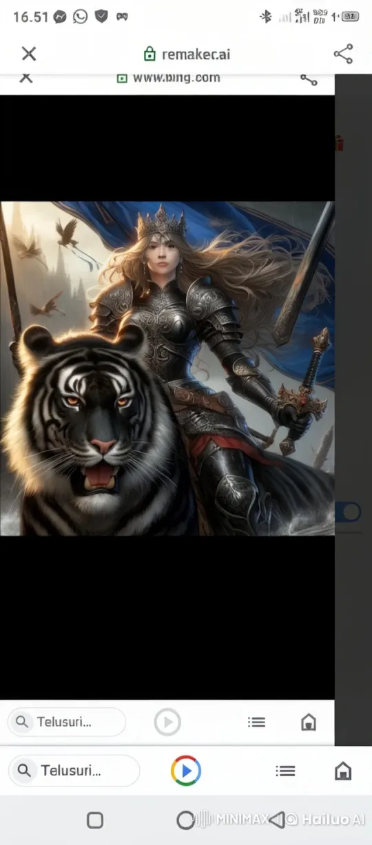 Regal Warrior Queen on Black Tiger in Mystical Kingdom – AI Generated Video | Hailuo AI