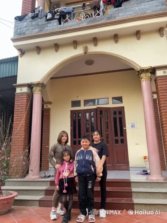 Family Performs Synchronized Kung Fu in Front of Home – AI Generated Video | Hailuo AI