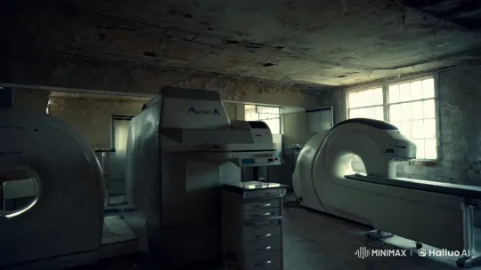 Abandoned Radiology Studio: A Haunting Beauty of Decay – AI Generated Video | Hailuo AI