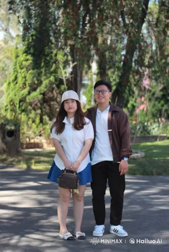 Couple Showcases Martial Arts Skills in Scenic Park – AI Generated Video | Hailuo AI