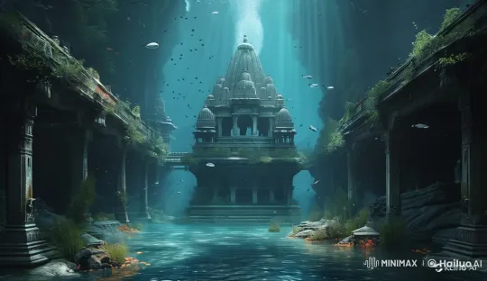 Cinematic Dive: Sunken City's Mystical Beauty – AI Generated Video | Hailuo AI