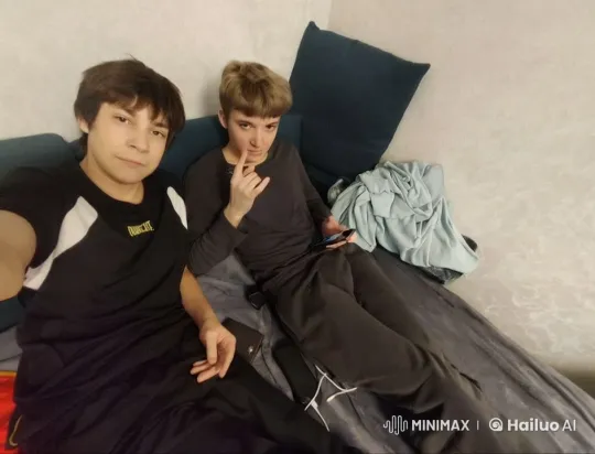 Intimate Moment of Two Individuals Kissing on a Bed – AI Generated Video | Hailuo AI