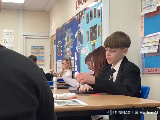 Boy Confronted by Giant Pickle in Classroom – AI Generated Video | Hailuo AI