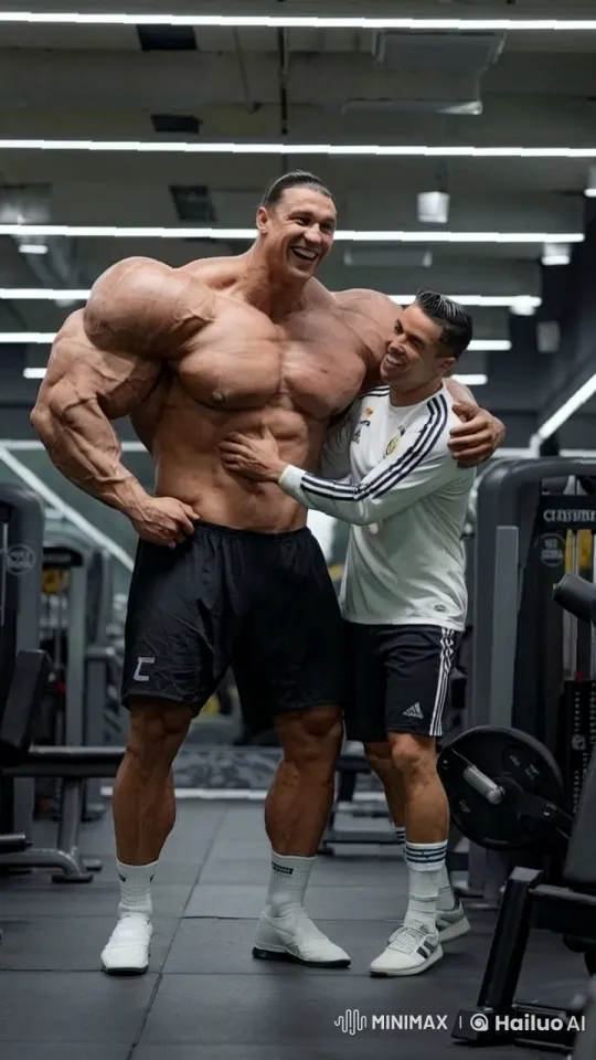Zlatan and Ronaldo Share Playful Moment in Gym – AI Generated Video | Hailuo AI