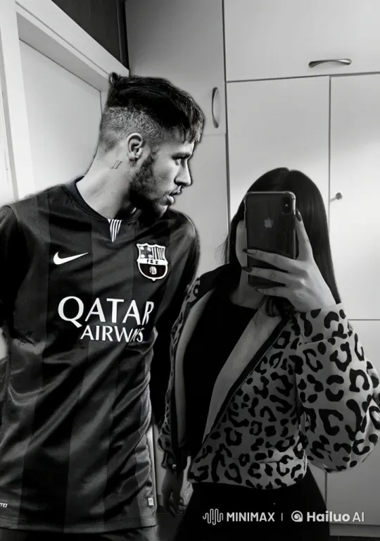 Young Couple Takes Selfie Kiss in Mirror – AI Generated Video | Hailuo AI