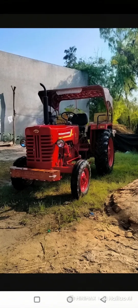 Red Mahindra Tractor Ascends Skyward – AI Generated Video | Hailuo AI