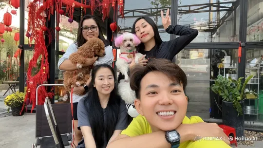 Kung Fu Performers with Dogs in Festive Celebration – AI Generated Video | Hailuo AI