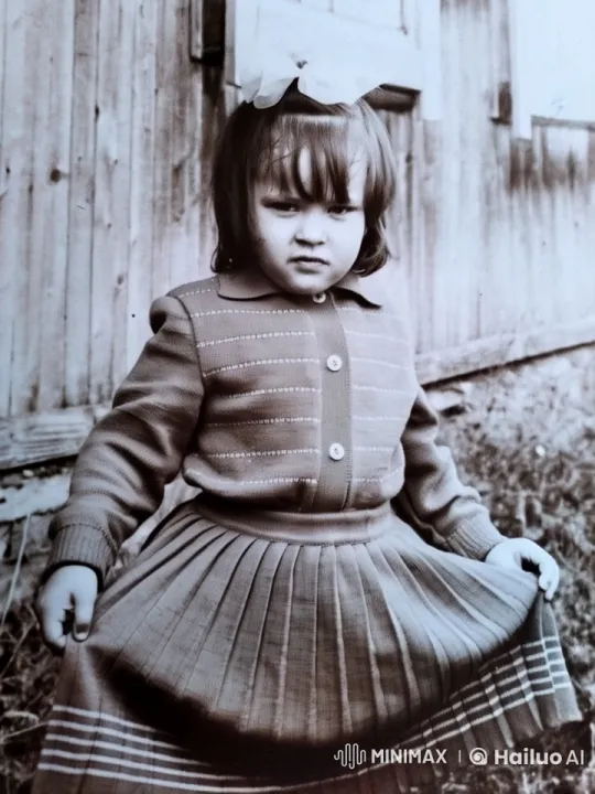 Young Girl Waves Cheerfully in Rustic Setting – AI Generated Video | Hailuo AI