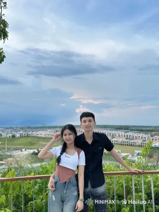 Couple Performs Energetic Kung Fu on Balcony with Scenic View – AI Generated Video | Hailuo AI