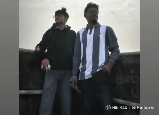 Couple Shares Brief Kiss Against Overcast Sky – AI Generated Video | Hailuo AI