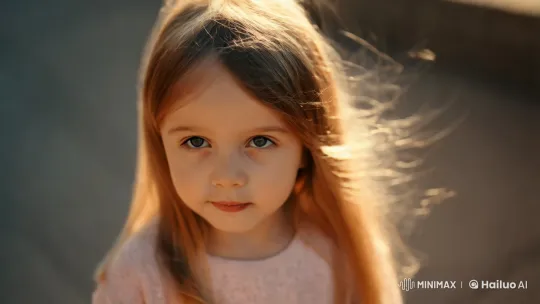 Cinematic Portrait of a Young Girl in Golden Light – AI Generated Video | Hailuo AI